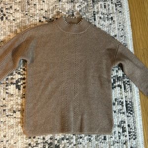 Design History Pearled Chunky Sweater